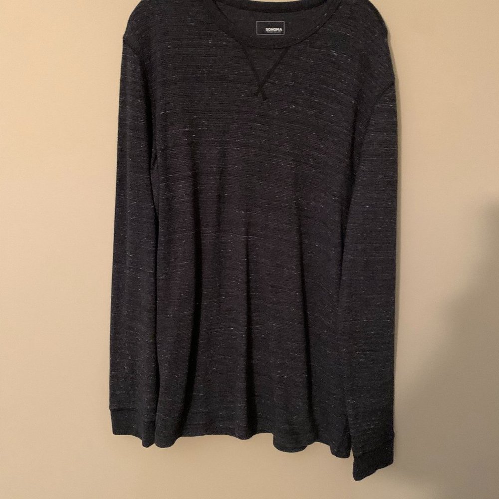 MENS SONOMA LONG SLEEVE HENLEY SIZE XLT  #443
